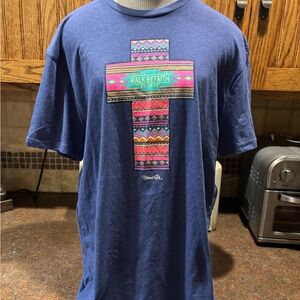 🔵NWOT Blessed Girl Walk by Faith inspirational Shirt